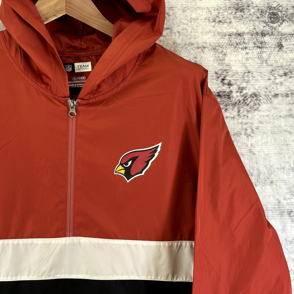 NFL Team Apparel Arizona Cardinals Windbreaker Jacket - Men's Size XL - Picture 2 of 7